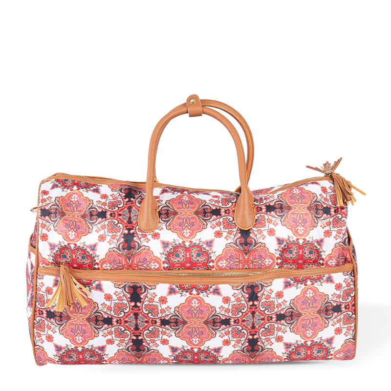 Тропический стиль металлический двойной Zipper Tote Tote Satch